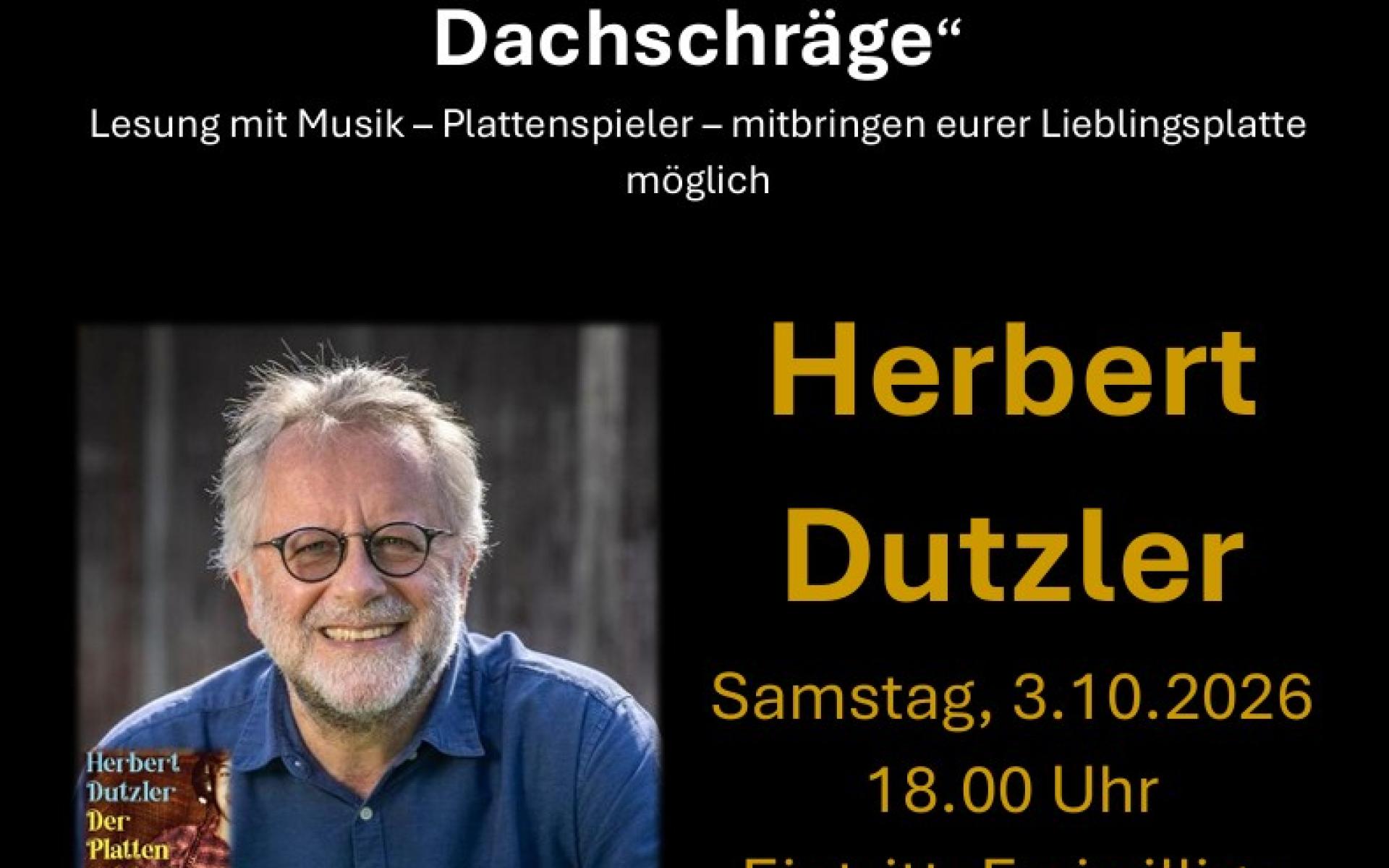 Plakat Lesung Dutzler 